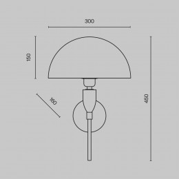 Настенный светильник (бра) Maytoni Prima Z034WL-01BS