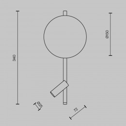 Настенный светильник (бра) Maytoni Solution MOD450WL-L9W3K