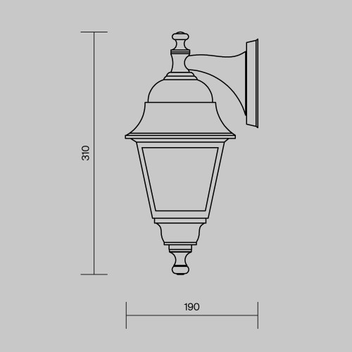 Настенный светильник (бра)  Maytoni Outdoor Abbey Road O003WL-01B