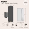 Настенный светильник (бра)  Maytoni Outdoor Rando O419WL-02GR