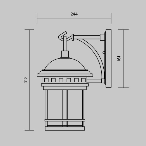 Настенный светильник (бра)  Maytoni Outdoor Salamanca O031WL-01BR