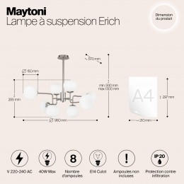 Подвесной светильник Maytoni Erich MOD221-PL-08-N