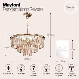 Подвесной светильник Maytoni Revero MOD085PL-07BS