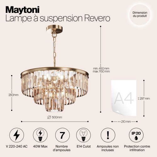 Подвесной светильник Maytoni Revero MOD085PL-07BS