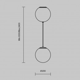 Подвесной светильник Maytoni Twins MOD427PL-L20B3K