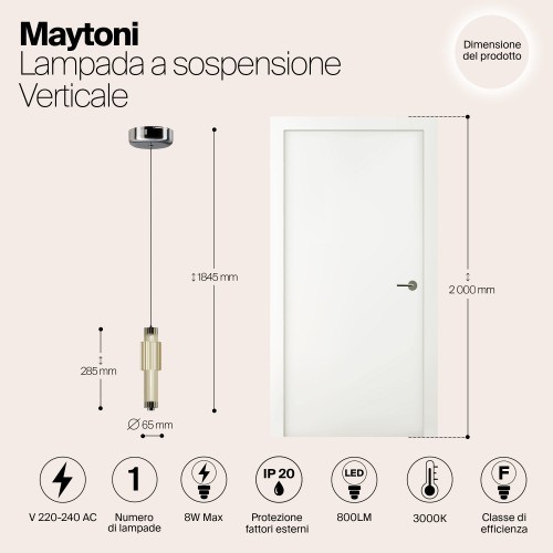 Подвесной светильник Maytoni Verticale MOD308PL-L9CG3K