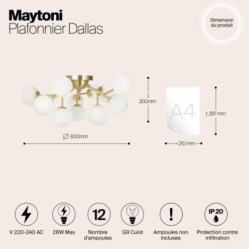 Потолочный светильник Maytoni Dallas MOD545CL-12BS