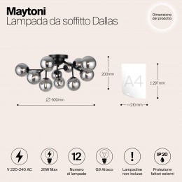 Потолочный светильник Maytoni Dallas MOD545CL-12B