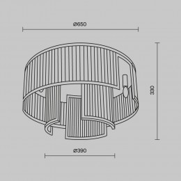 Потолочный светильник Maytoni Frame MOD174CL-09G