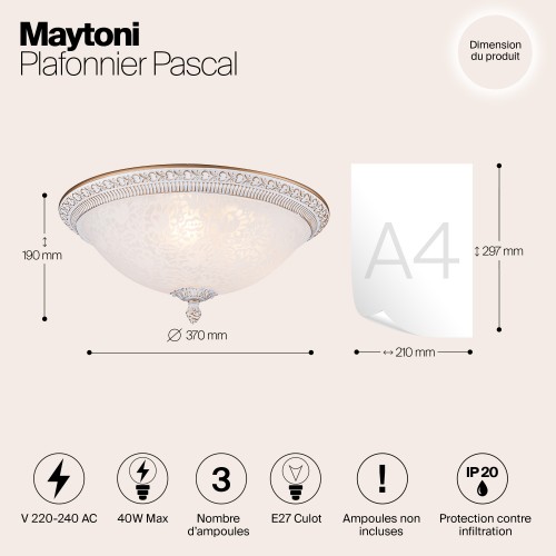 Потолочный светильник Maytoni Pascal C908-CL-03-W
