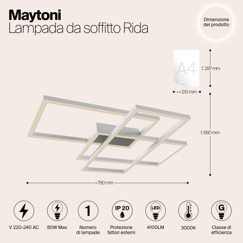 Потолочный светильник Maytoni Rida MOD015CL-L80W