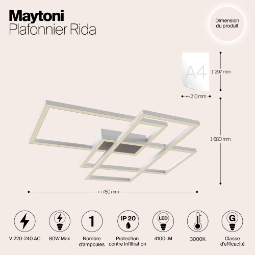 Потолочный светильник Maytoni Rida MOD015CL-L80W