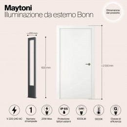 Садово-парковый светильник  Maytoni Outdoor Bonn O425FL-L20GF