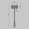 Садово-парковый светильник  Maytoni Outdoor Rivoli O026FL-03B