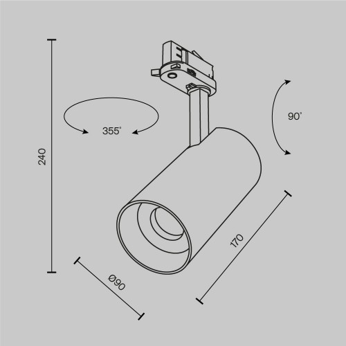 Трековый светильник Technical TR197-3-40WCCT-M-W