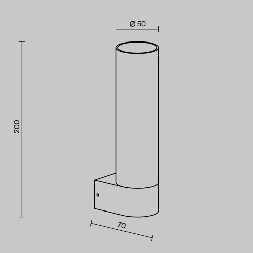 Уличный настенный светильник  Maytoni Outdoor Tube O508WL-L5B3K