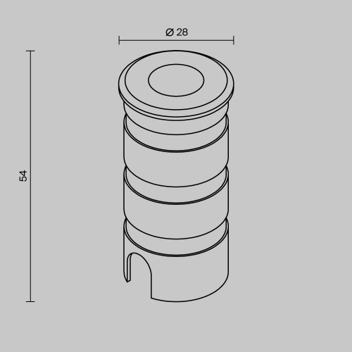 Уличный встраиваемый светильник  Maytoni Outdoor Gleam O515DL-L1S3K