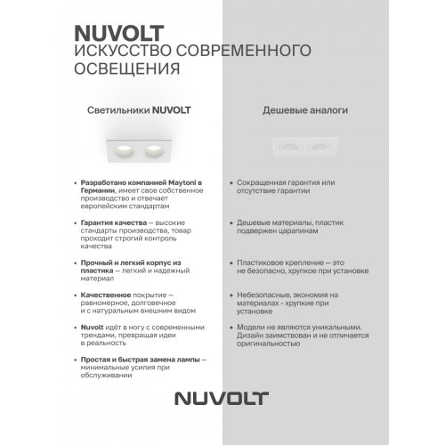 Встраиваемый светильник NUVOLT LDL-043W