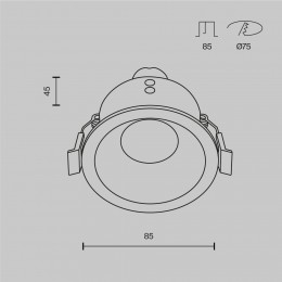 Встраиваемый светильник Technical DL032-2-01W-1(N)