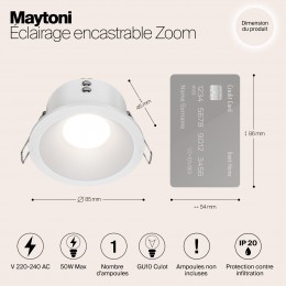 Встраиваемый светильник Technical DL032-2-01W