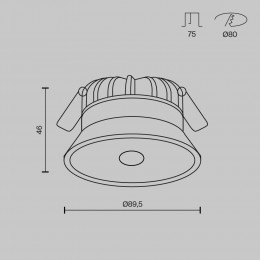 Встраиваемый светильник Technical DL055-8W3K-SEN-W