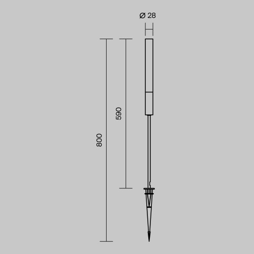 Ландшафтный светильник  Maytoni Outdoor Flare O487FL-L3GF3K