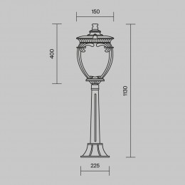 Ландшафтный светильник  Maytoni Outdoor  Fleur O414FL-01GB1