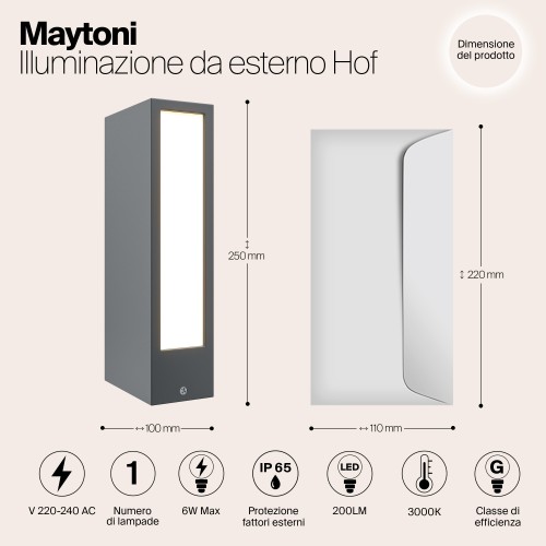Ландшафтный светильник  Maytoni Outdoor Hof O422FL-L6GF