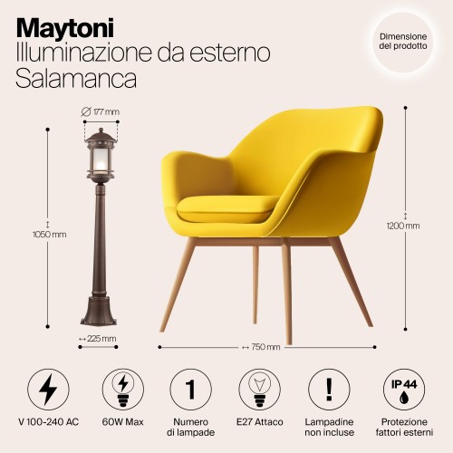 Ландшафтный светильник  Maytoni Outdoor Salamanca O031FL-01BR