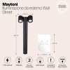 Ландшафтный светильник  Maytoni Outdoor Wall Street O010FL-02B