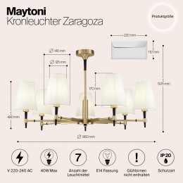 Люстра Maytoni Zaragoza H001CL-07BS