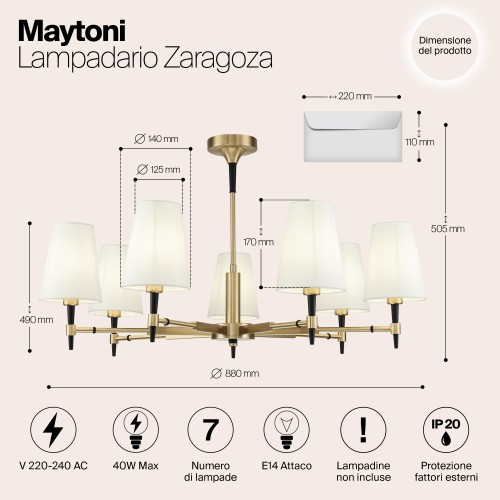 Люстра Maytoni Zaragoza H001CL-07BS