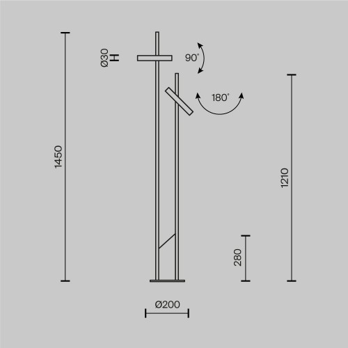 Напольный светильник (торшер) Maytoni Trust MOD460FL-L6B3K