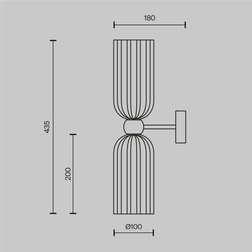 Настенный светильник (бра) Maytoni Antic MOD302WL-02W
