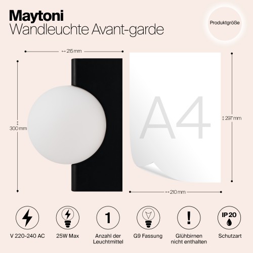 Настенный светильник (бра) Maytoni Avant-garde MOD324WL-01B