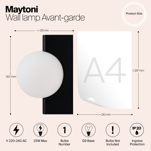 Настенный светильник (бра) Maytoni Avant-garde MOD324WL-01B
