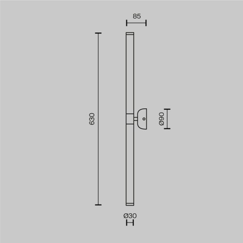 Настенный светильник (бра) Maytoni Axis MOD106WL-L16W3K