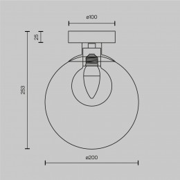 Настенный светильник (бра) Maytoni Basic form MOD521WL-01G3