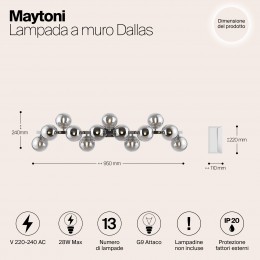 Настенный светильник (бра) Maytoni Dallas MOD547WL-13CH