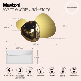 Настенный светильник (бра) Maytoni Jack-stone MOD314WL-L8G3K