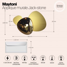 Настенный светильник (бра) Maytoni Jack-stone MOD314WL-L8G3K