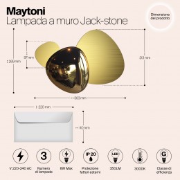 Настенный светильник (бра) Maytoni Jack-stone MOD314WL-L8G3K