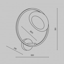 Настенный светильник (бра) Maytoni Lunare MOD327WL-L5BS3K1