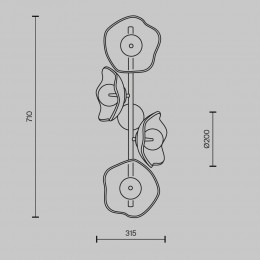 Настенный светильник (бра) Maytoni Miracle MOD207WL-04BS