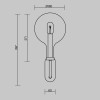 Настенный светильник (бра) Maytoni Status MOD333WL-01BS