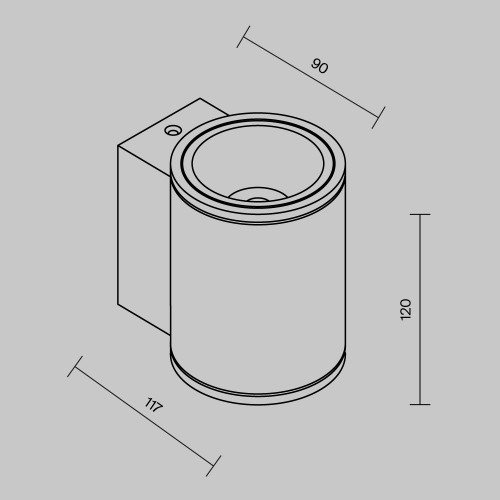 Настенный светильник (бра)  Maytoni Outdoor Shim O303WL-L5W3K