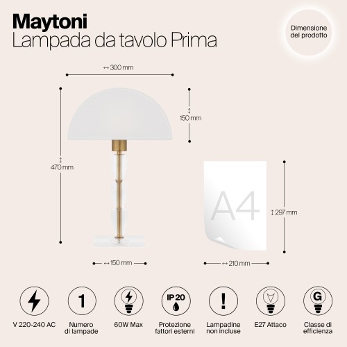 Настольный светильник Maytoni Prima Z034TL-01BZ
