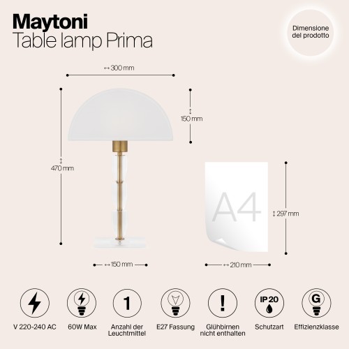 Настольный светильник Maytoni Prima Z034TL-01BZ