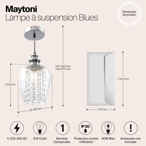 Подвесной светильник Maytoni Blues MOD044-PL-01-N