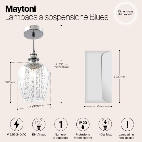 Подвесной светильник Maytoni Blues MOD044-PL-01-N